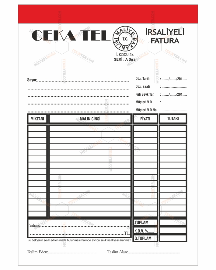 Fatura Kartvizit Tasarımı / Çeşitleri / Örnekleri / Baskısı / Fiyatları / Siparişi title=