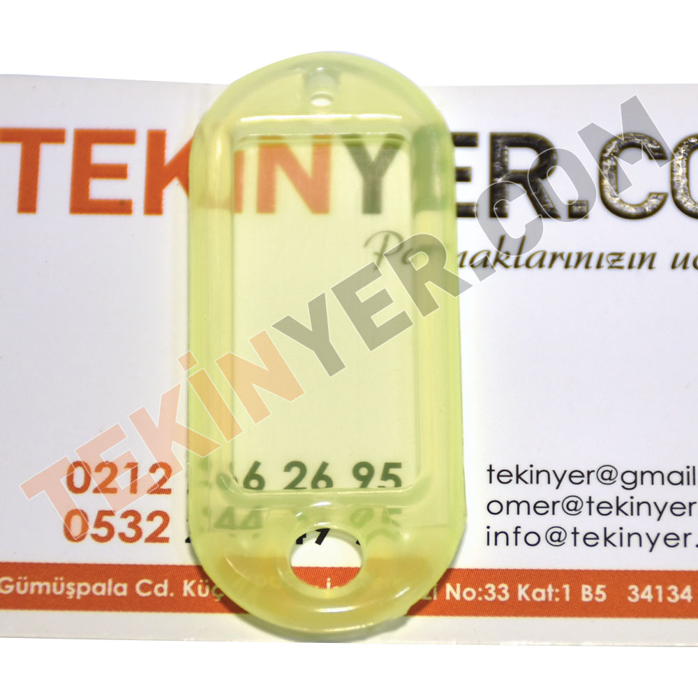 Şeffaf Plastik Anahtarlık