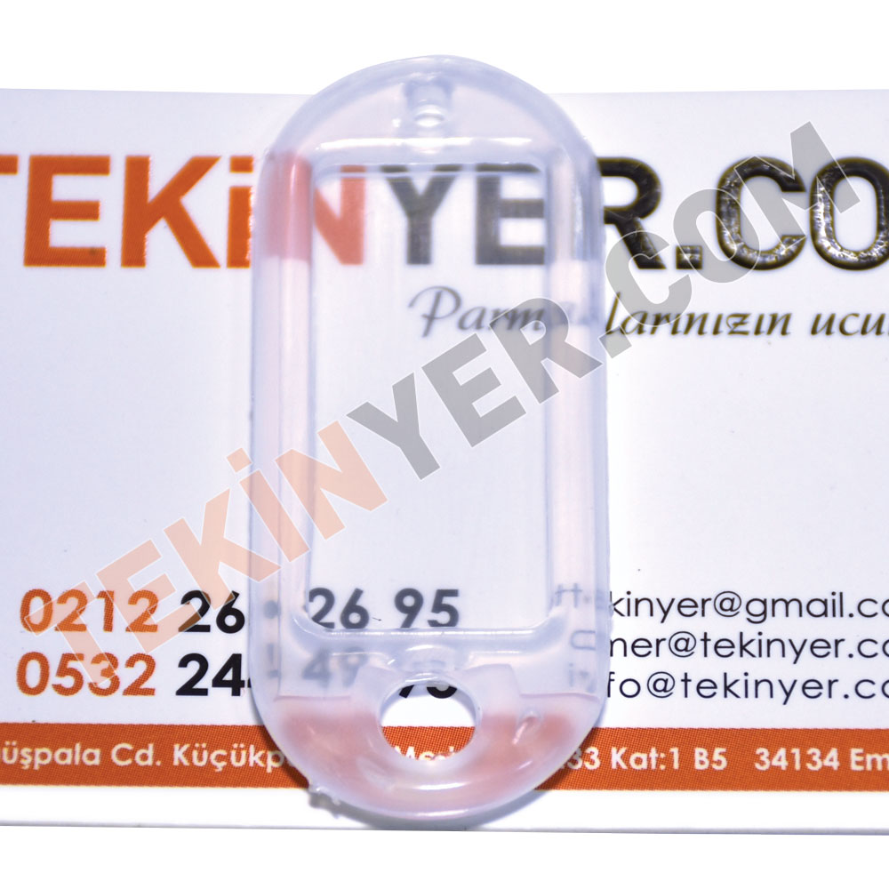 Şeffaf Plastik Anahtarlık