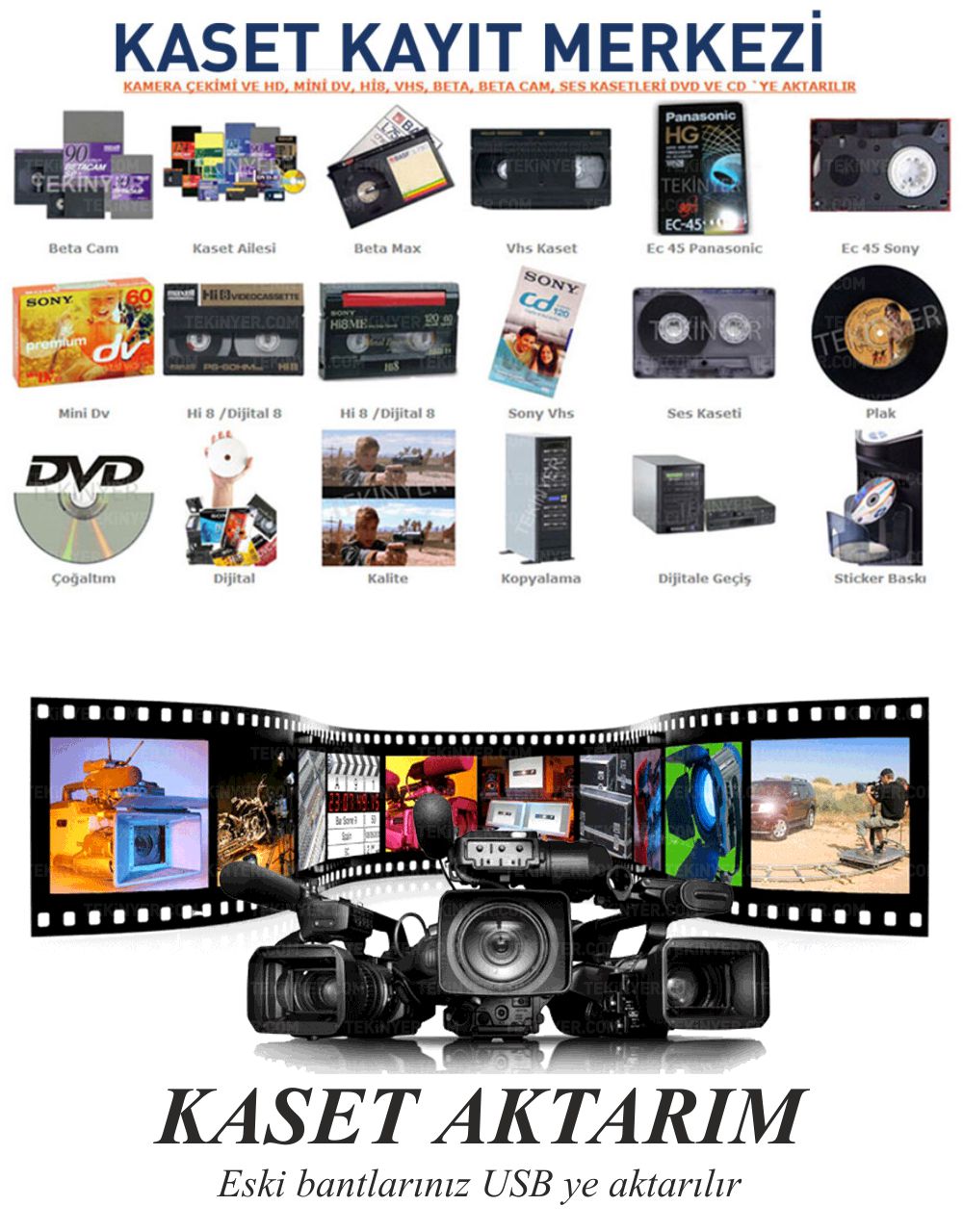 Sony Video Kaset Aktarım Analog Dijital