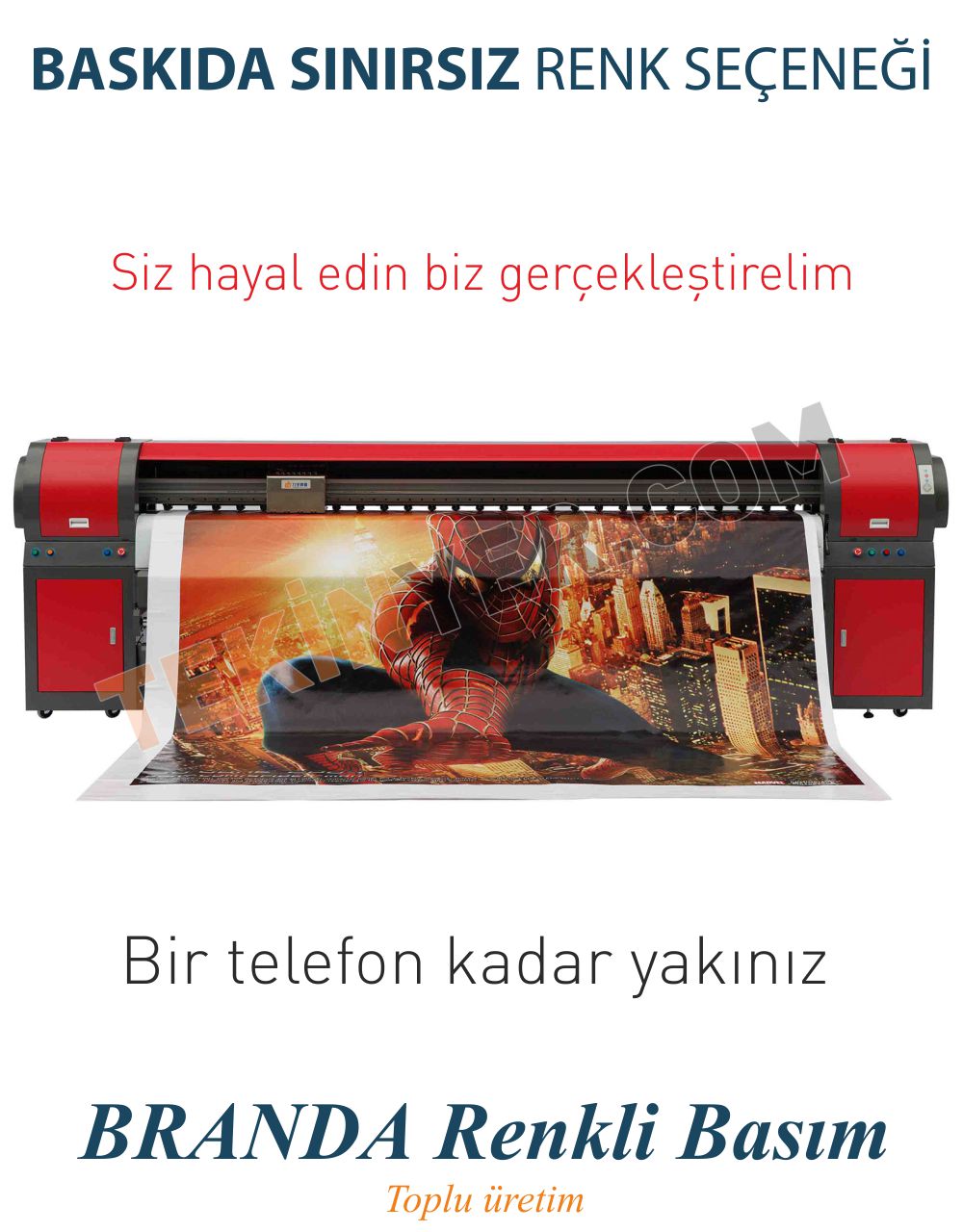 Afiş Branda Sınırsız Renk Baskı Seçeneği