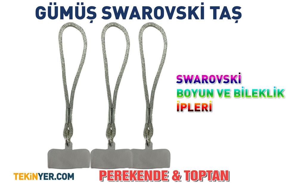 Swarovski Kristal Taşlı Telefon Boyun Askısı 
