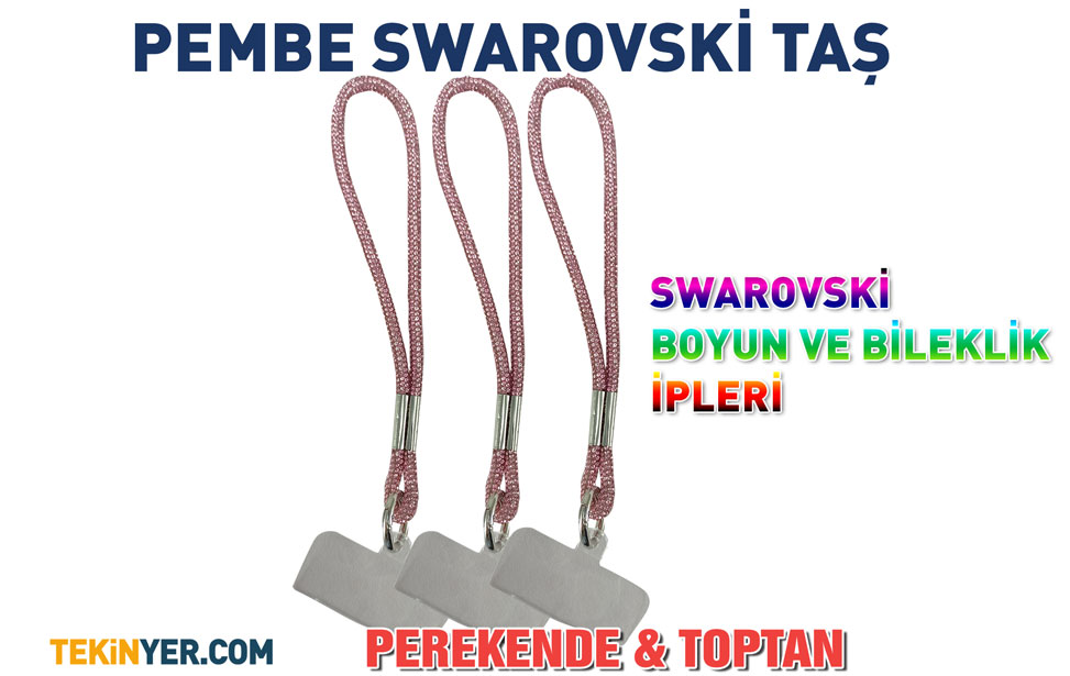 Swarovski Kristal Taşlı Telefon Boyun Askısı 